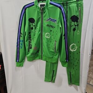 Vedor Green Graphic Track Suit